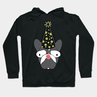 Boston Terrier Birthday Hat Hoodie